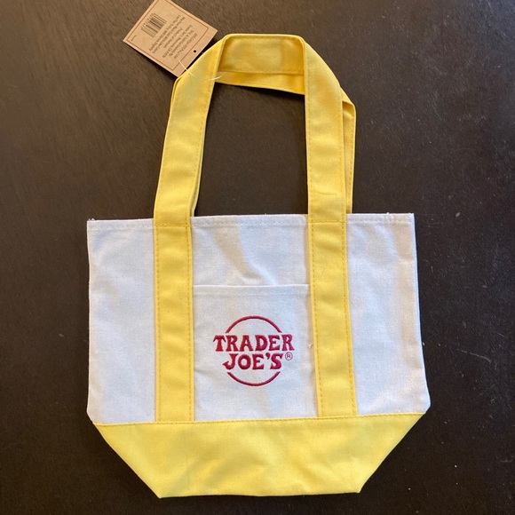 NWT Trader Joe’s Mini Tote - yellow - Picture 1 of 2
